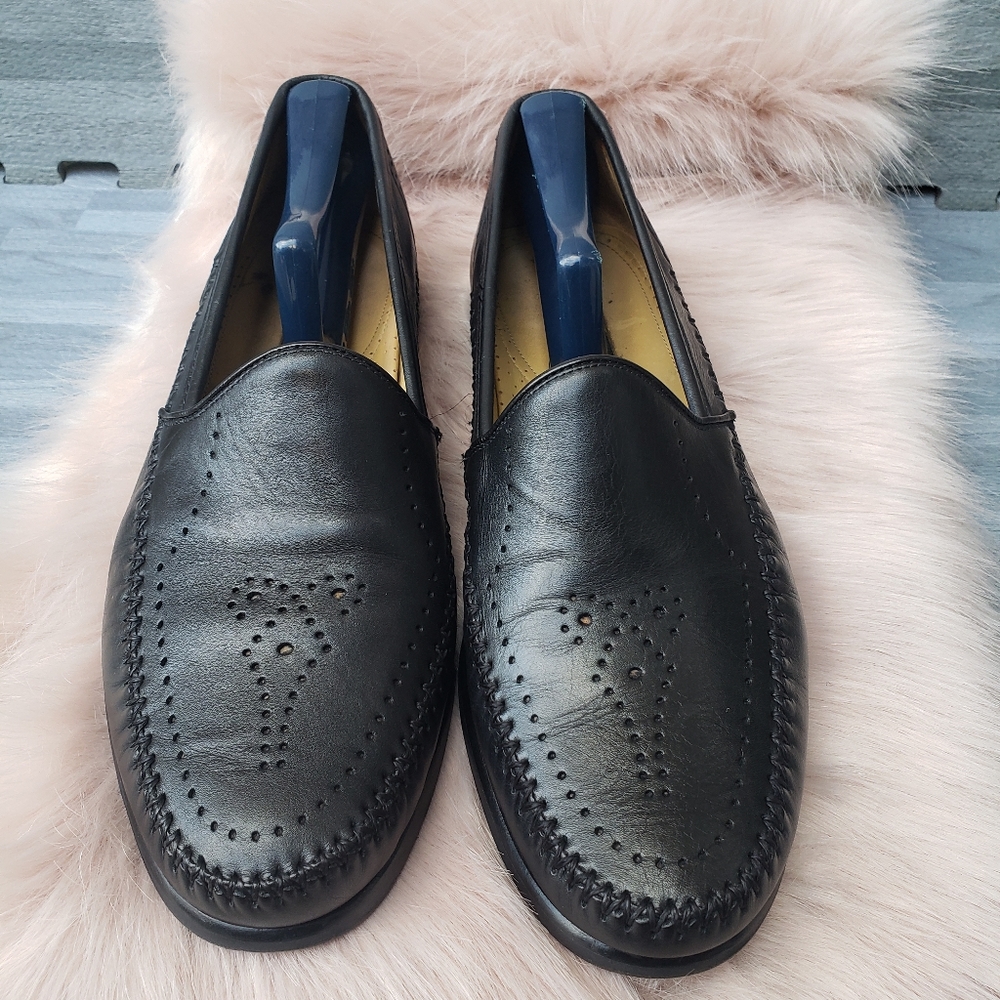 Mezlan Men Black Leather loafer shoes